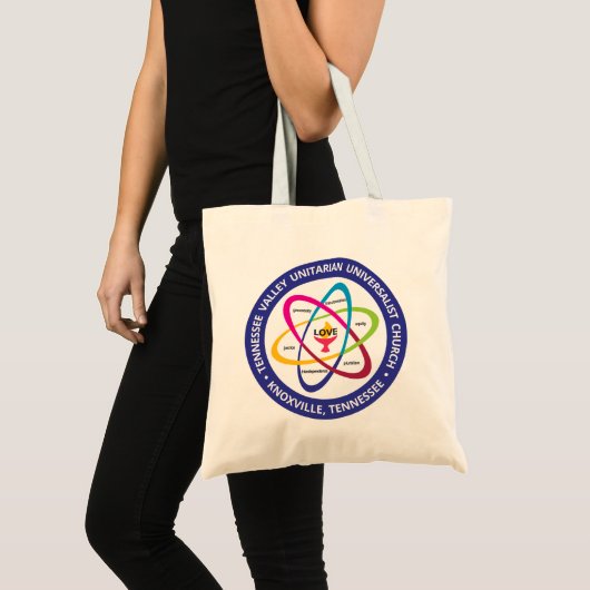 TVUUC UUA Gemeinsame Werte Atom Tragetasche (Vorderseite (Produkt))