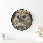 Twany Owl Große Wanduhr (Zuhause)