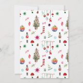 ’Twas a Christmas Birthday | Holiday Wreath  Einladung (Rückseite)