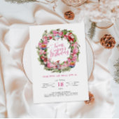 ’Twas a Christmas Birthday | Holiday Wreath  Einladung