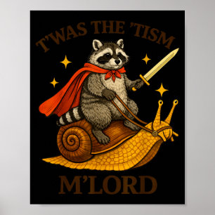 TWAS Der Tism M Lord Lustiger Held Vintage Waschbä Poster