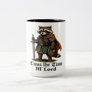 TWAS Der Tismus M Lord Funny Vintag Raccoon Graphi Zweifarbige Tasse