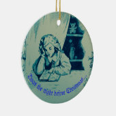 Twas die Nacht vor Weihnachten Keramik Ornament (Rechts)