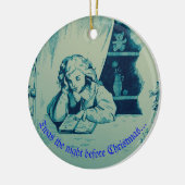 Twas die Nacht vor Weihnachten Keramik Ornament (Links)