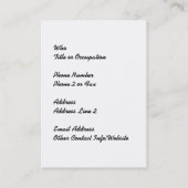 Twas die Nacht vor Weihnachten Visitenkarte (Rückseite)