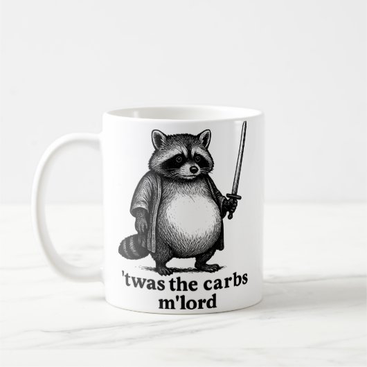 TWAS The Carbs M'Lord Raccoon | Medieval Trash Pa Kaffeetasse (Links)