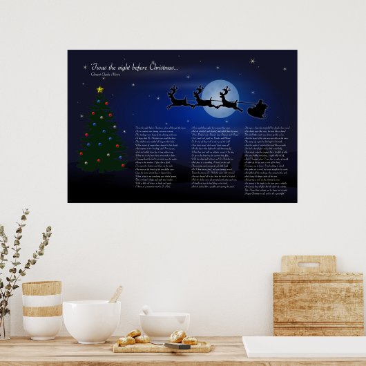 'Twas the Night Before Christmas Poster (Küche)