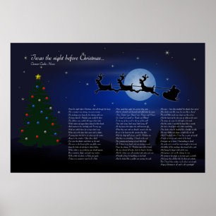 'Twas the Night Before Christmas Poster