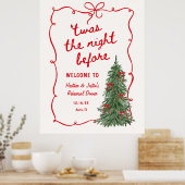 Twas The Night Before Holiday Rehearsal Dinner Poster (Küche)