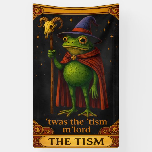 T'was The 'Tism M'Lord Frog Meme Autism Awareness Banner (Vertikal)
