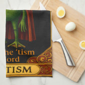 T'was The 'Tism M'Lord Frog Meme Autism Awareness Geschirrtuch (Viertel Falte)