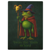 T'was The 'Tism M'Lord Frog Meme Autism Awareness Klemmbrett (Rückseite)