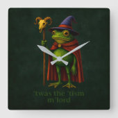 T'was The 'Tism M'Lord Frog Meme Autism Awareness Quadratische Wanduhr (Vorderseite)