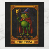 T'was The 'Tism M'Lord Frog Meme Autism Awareness Weinetikett (Einzelnes Label)