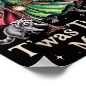 T'was The Tism M'lord Funny Wizard Racoon Witch Au Poster (Ecke)