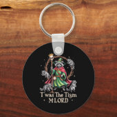 T'was The Tism M'lord Funny Wizard Racoon Witch Au Schlüsselanhänger (Vorderseite)