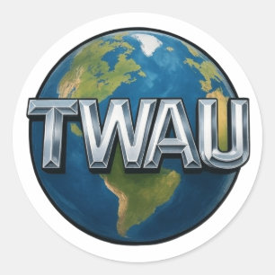 TWAU-Aufkleber Runder Aufkleber