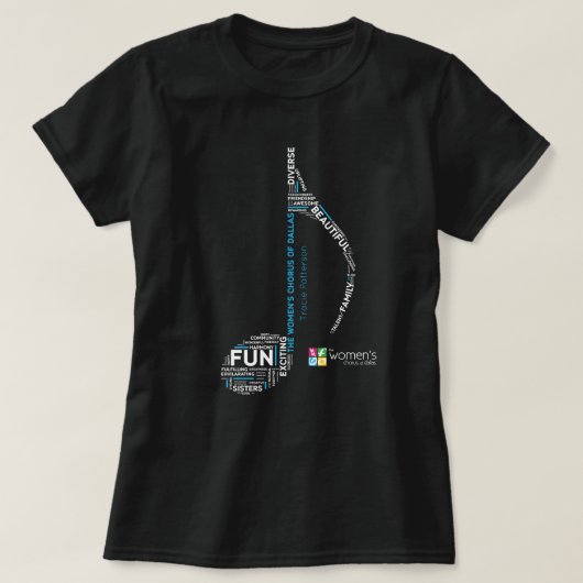 TWCD - Wörter Hinweis blau T-Shirt (Design vorne)