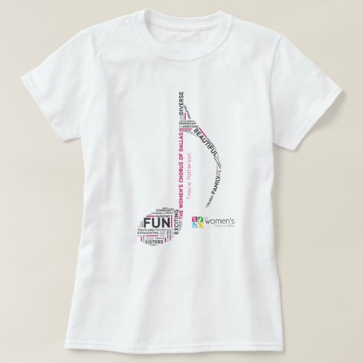 TWCD - Wörter Hinweis Rosa T-Shirt (Design vorne)