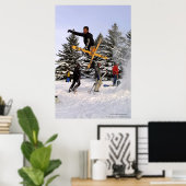 Tweaked Ski Grab Poster (Heimbüro)