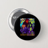 Twear T-Shirts Monster-Mash-Halloween-Kostümspass Button (Vorne & Hinten)