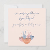 Twee paashaasjes in een eierdop. karte (Rückseite)