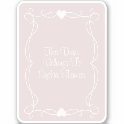 Twee "This Diary gehört zu" Journal-Buchzeichen Aufkleber (Vorderseite)