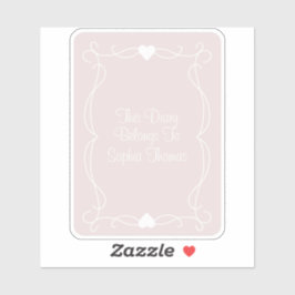 Twee "This Diary gehört zu" Journal-Buchzeichen Aufkleber