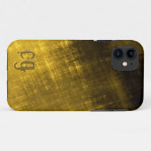 Tweed aus Gold und Schwarz Case-Mate iPhone Hülle (Rückseite (Horizontal))