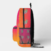 Tweed Bird Kids School Bag Rucksack Pink Yellow (Rechts)