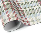 Tweed Karo - Eingeschneit Weihnachten Geschenkpapier (Rolleneckpunkt)