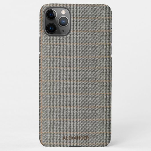 Tweed Look Personalisiert Mens Damen Haushalt iPhone Hülle (Rückseite)