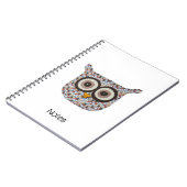 Tweed Owl Notebook Notizblock (Linke Seite)