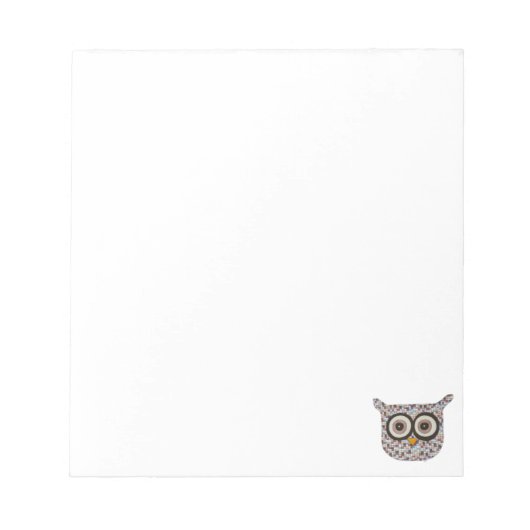 Tweed Owl Notepad Notizblock (Vorderseite)