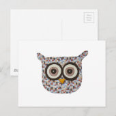 Tweed Owl Postkarte (Vorne/Hinten)