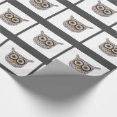 Tweed Owl Wrapping Paper Geschenkpapier (Ecke)