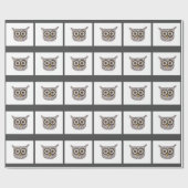 Tweed Owl Wrapping Paper Geschenkpapier (Flach)