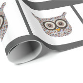 Tweed Owl Wrapping Paper Geschenkpapier (Rolleneckpunkt)