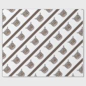 Tweed Owl Wrapping Paper Geschenkpapier (Flach)