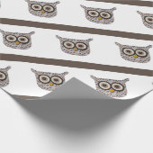 Tweed Owl Wrapping Paper Geschenkpapier (Ecke)