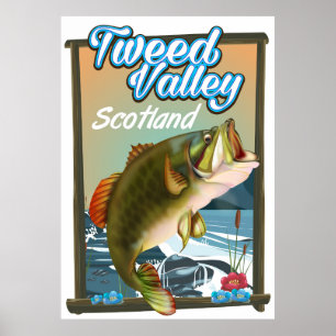 Tweed Valley Schottland Angelplakat Poster