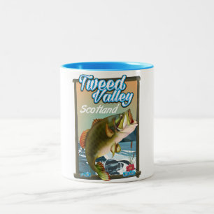 Tweed Valley Schottland Angelplakat Zweifarbige Tasse