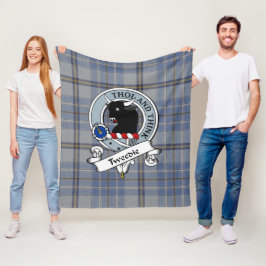 Tweedie Clan Abzeichen Tartan Kariert Fleecedecke