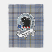 Tweedie Clan Abzeichen Tartan Kariert Fleecedecke (Vorderseite)