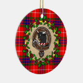 Tweedie Clan Abzeichen & Tartan Personalisiert Keramik Ornament (Rechts)