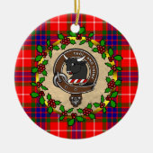 Tweedie Clan Abzeichen & Tartan Personalisiert Keramik Ornament (Vorne)