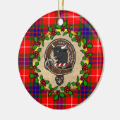 Tweedie Clan Abzeichen & Tartan Personalisiert Keramik Ornament (Links)