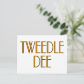 Tweedle Dee Postkarte (Stehend Vorderseite)