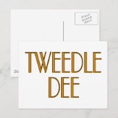 Tweedle Dee Postkarte (Vorne/Hinten)