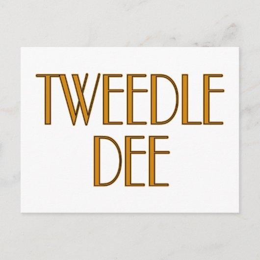 Tweedle Dee Postkarte (Vorderseite)